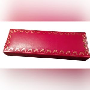 Les Must de Cartier Red Leather Pen Box 1980s Vintage